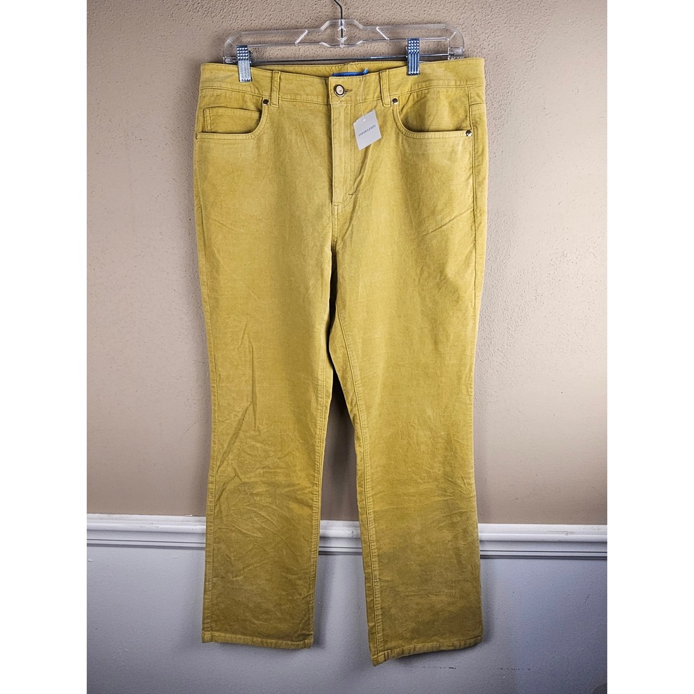 NWT J. MClaughlin Womens Chartreuse Lenni Velvet Pants 12